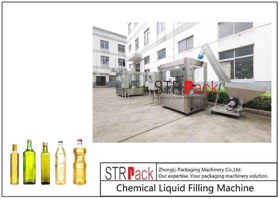 เครื่องบรรจุน้ำมันโรตารี่แบบโรตารี่แบบโรตารี่อัตโนมัติ 8000bph 100ml - 1000ml