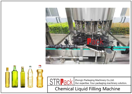 เครื่องบรรจุน้ำมันโรตารี่แบบโรตารี่แบบโรตารี่อัตโนมัติ 8000bph 100ml - 1000ml