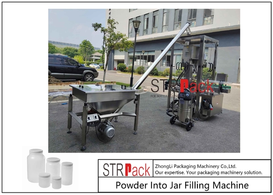 เครื่องบรรจุผงโถอัตโนมัติ 50L Hopper สำหรับอาหารยา