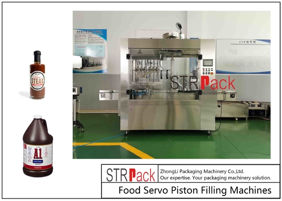 เครื่องบรรจุเชิงเส้นบรรจุขวดแรงโน้มถ่วงสำหรับผงซักฟอกแชมพูเคมีรายวันและบรรจุภัณฑ์ของเหลวหนืด