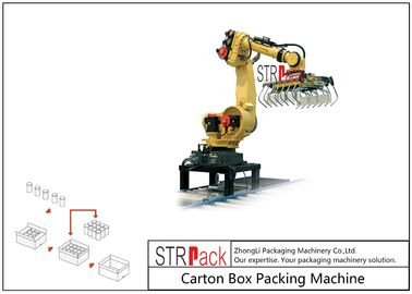 ระบบวางพาเลทหุ่นยนต์กล่องอัตโนมัติสำหรับอุตสาหกรรมเคมีอาหารซ้อน